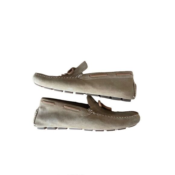 Zara Beige Mens Slip On Moccasin Bow Moc Toe Casual Loafer Shoes Size 43 - Picture 3 of 12